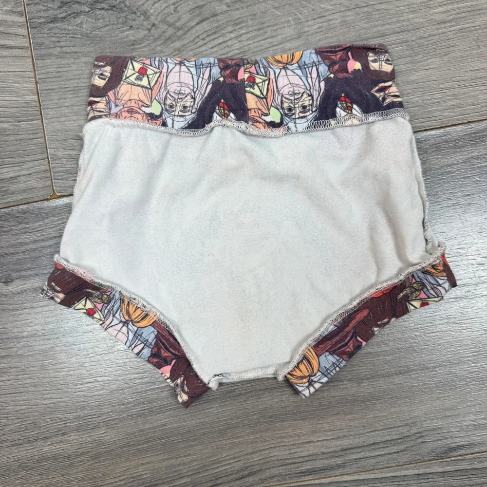 Handmade Wizard Print Bummies High Waist Stretch Shorts‎ Kids 3–6M Multicolor